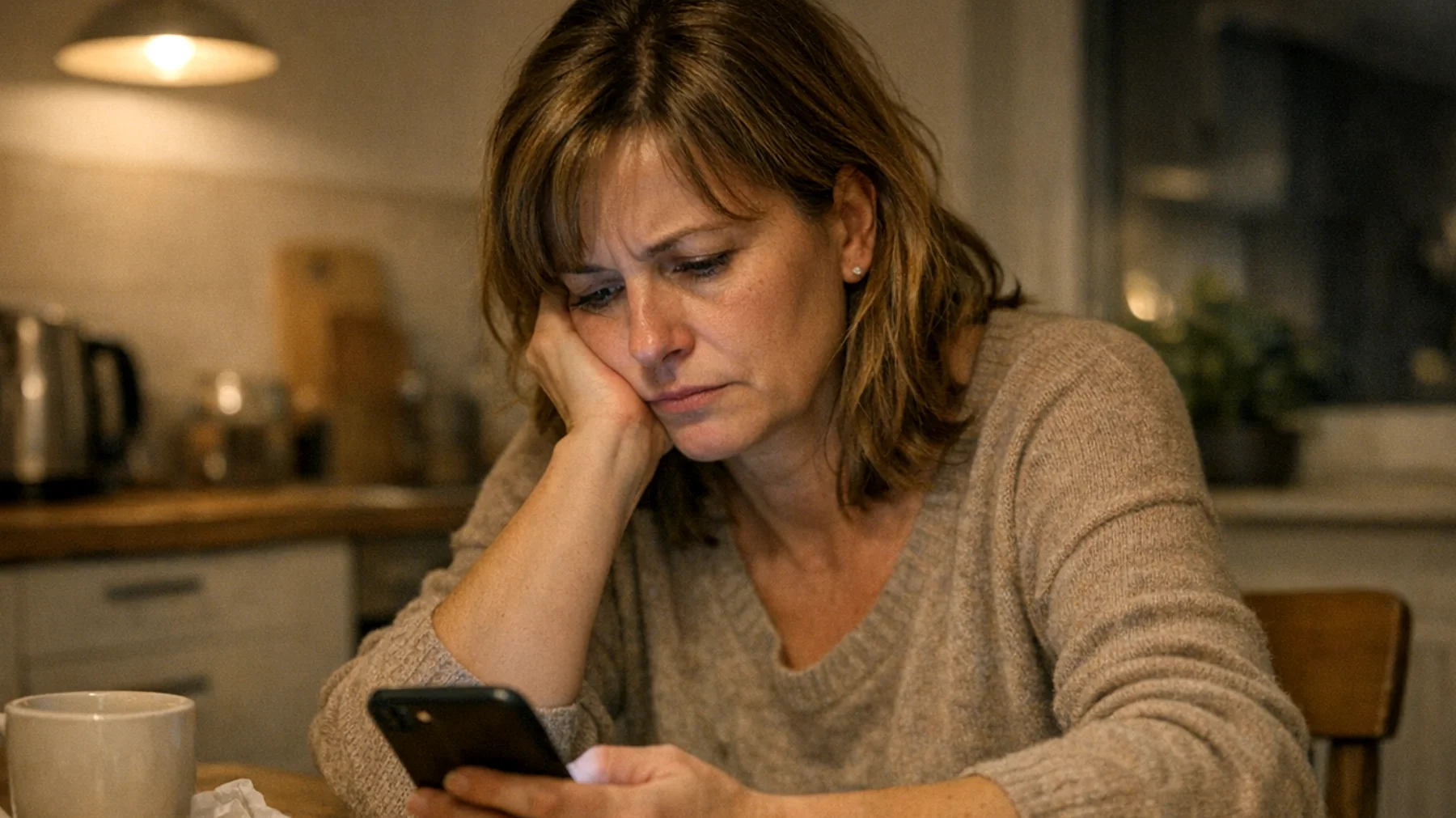 Die Mutter hat zunehmend Schwierigkeiten, eine offene und tiefgründige Kommunikation mit ihrem jungen Erwachsenen aufrechtzuerhalten. Gespräche bleiben oberflächlich oder enden abrupt, da das Kind entweder ausweicht, einsilbig antwortet oder das Gespräch gänzlich meidet. Die Mutter fühlt sich emotional ausgeschlossen und weiß nicht, wie sie eine echte Verbindung herstellen soll, ohne aufdringlich zu wirken."